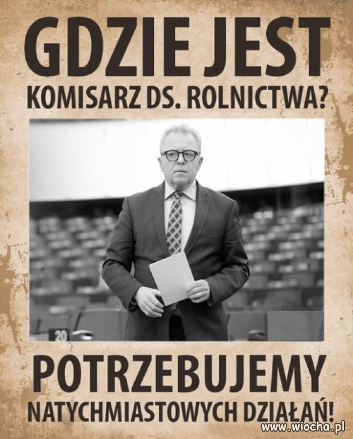  Gdzie jest Komisarz ds. Rolnictwa wybrany z rekomendacji PiS?