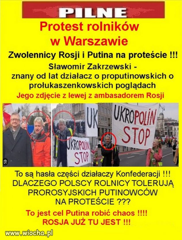 Chłopi dali się wrobić prawicy Putina...