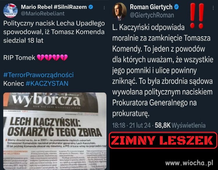 Zimny Leszek naciskał