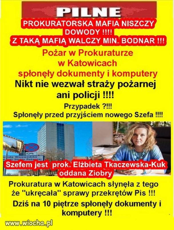 Mafijne metody niszczenia dowodow i zacierania sladow!