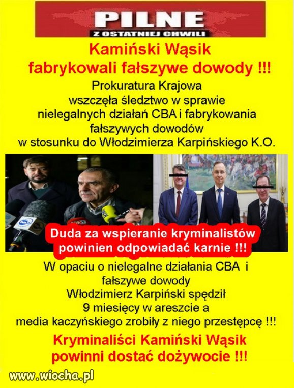Teraz kryminaliści, "kryształami" Kaczyńskiego i Du*py!