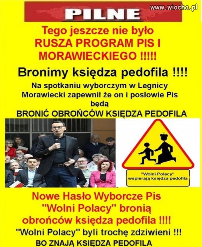 Były premier obiecał wsparcie obrończyni księdza pedofila