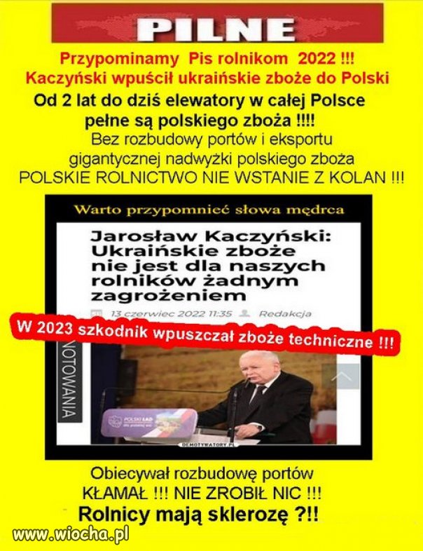 Wyglada ze rolnicy niczego niekumaja...