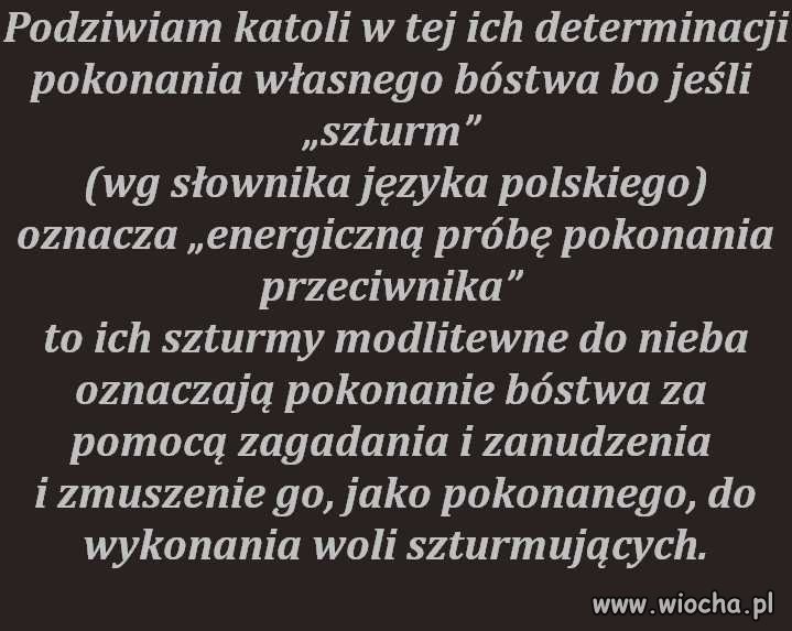 Katolicy walczą z własnym bogiem
