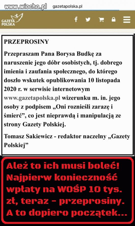 Wielki ból dupy Sakiewicza
