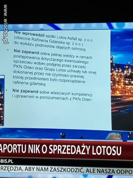 Fuzja Orlenu - Raport NIK