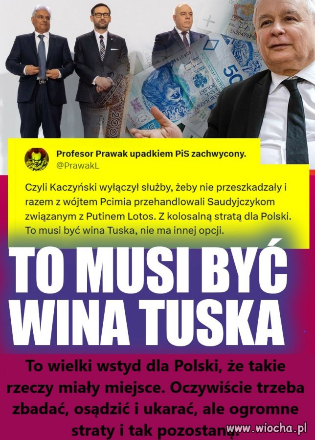 Bez wiedzy i zgody Kaczyńskiego żadnej sprzedaży Lotosu by nie było.