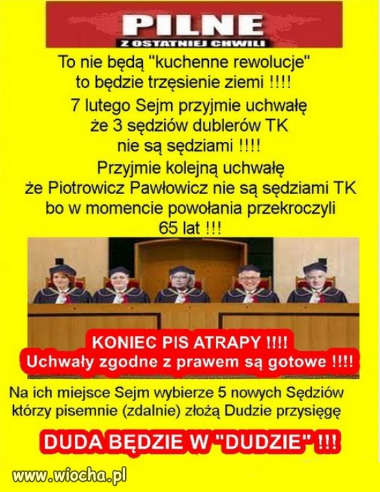 Koniec garkuchni Przyłębskiej, marionetki Kaczyńskiego!