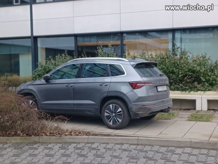 Skoda na chodniku