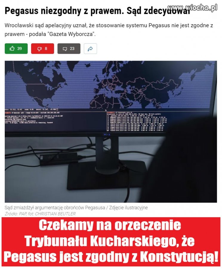 Sąd zdecydował; Pegasus niezgodny z prawem. 