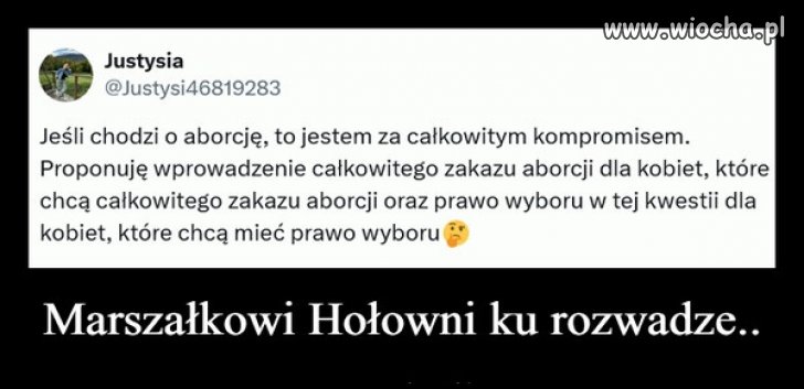 Wolność to także możliwość wyboru ...