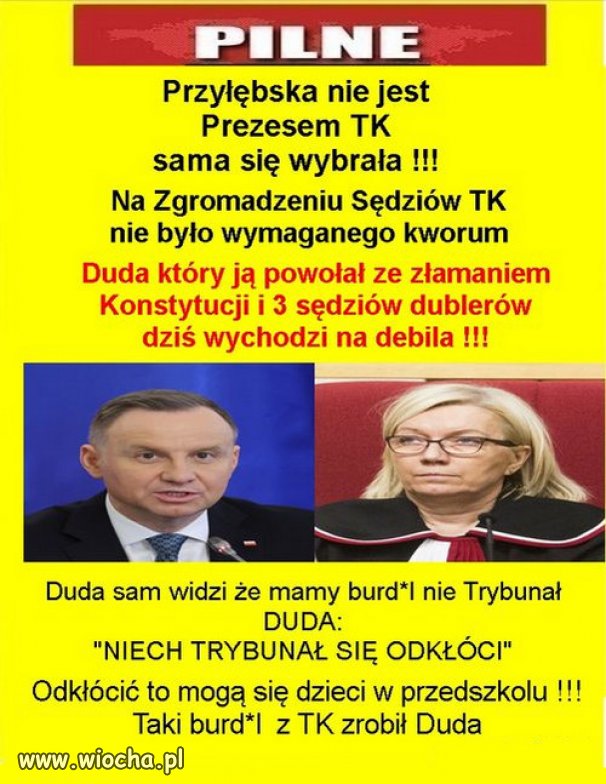 Zarówno Duda, jak i Przyłębska to porażka Rzeczypospolitej.