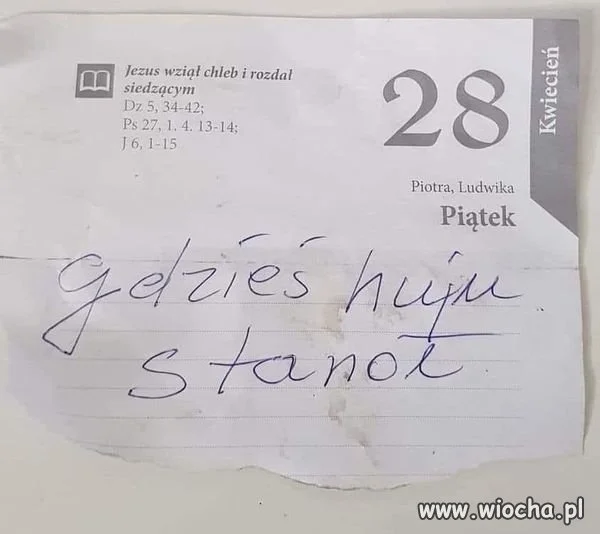 Oto słowo ...bosze