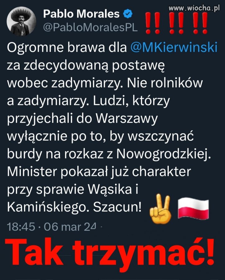 Szacunek Panie Kierwiński.