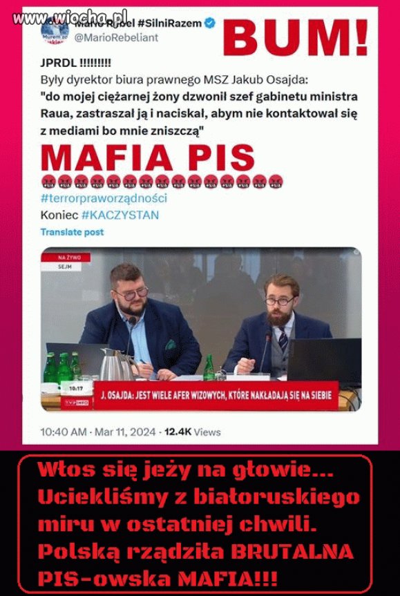 Zastraszanie to ulubiona metoda tych bandytów