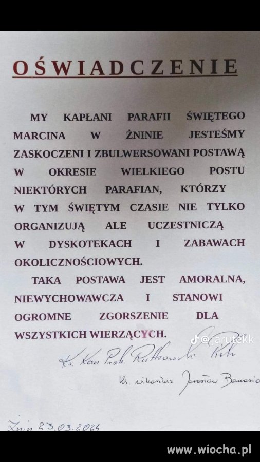 Oświadczenie 