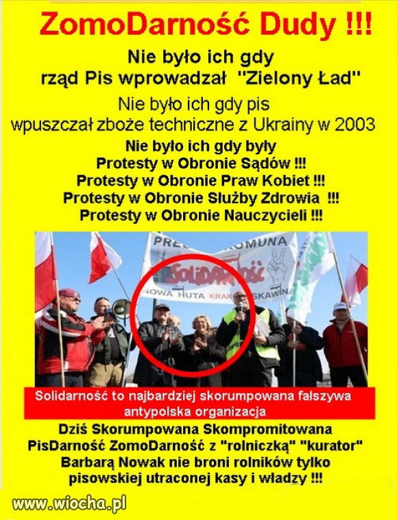 PiSdojcze w obronie oderwanych od koryta, ksywa "rolnicy"