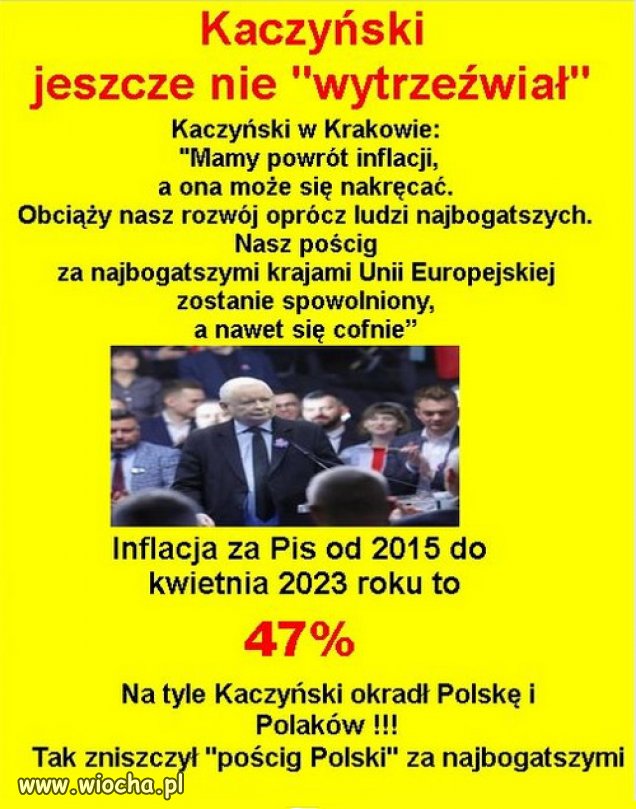 Dziadzio Jarozbaw bredzi, a zacofany elektorat wierzy..