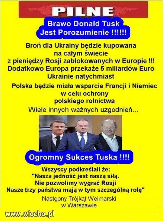 To nazywam prawsziwym sukcesem politycznym...