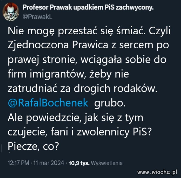To przecież mafia, która swoją pozycję u koryta buduje na kłamstwie wciskanym ciemnemu ludowi