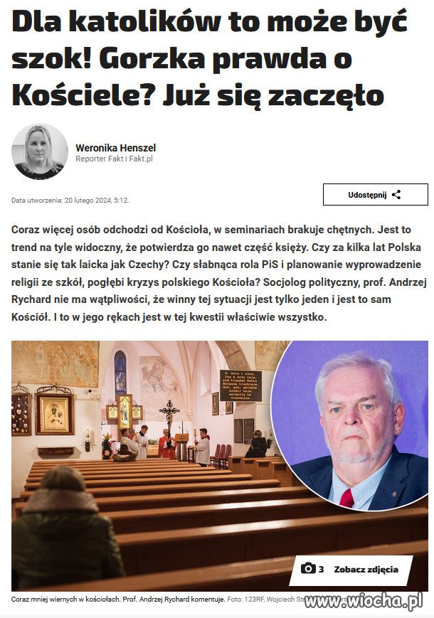 Już się zaczęło, w Polsce trwa odwrót od Kościoła.