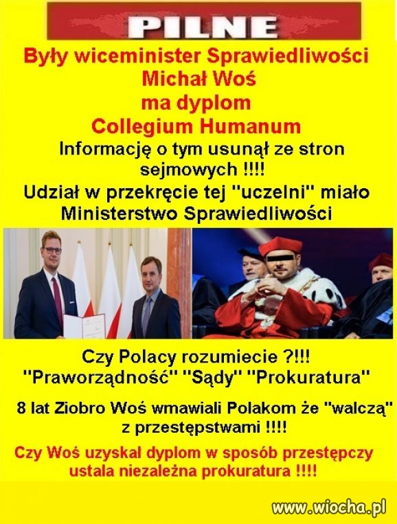 Kolejny 'absolwent' Collegium Tumanum ...