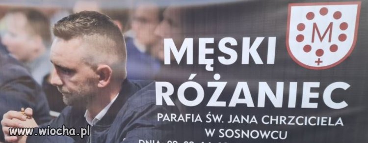 Reklama na kościelnym płocie Sosnowiec -  Niwka