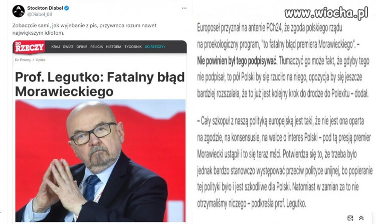 A może teraz po prostu powiedział, co naprawdę myśli?