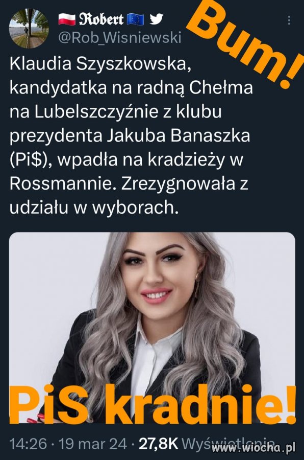 Ukradła 711,23 zł. Głupia. Nikt z PiS jej nie ...
