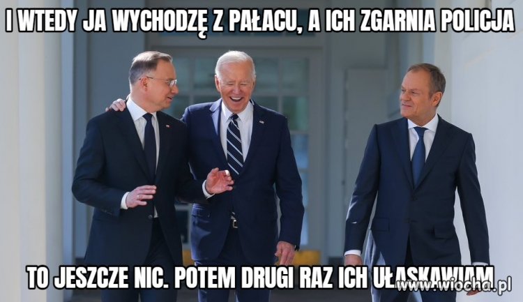 Spotkanie Dudy i Tuska z Bidenem.