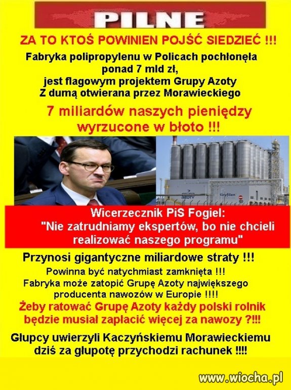 Wymieńcie jedną ich inwestycję, która miała sens 