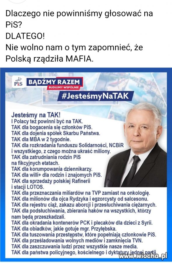 Dlaczego nikt z mózgiem nie popiera PiS 