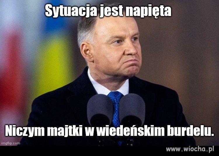 Duduś się napiął jak ...