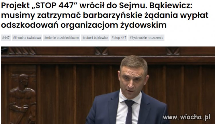 Ale czemu tylko organizacją żydowskim