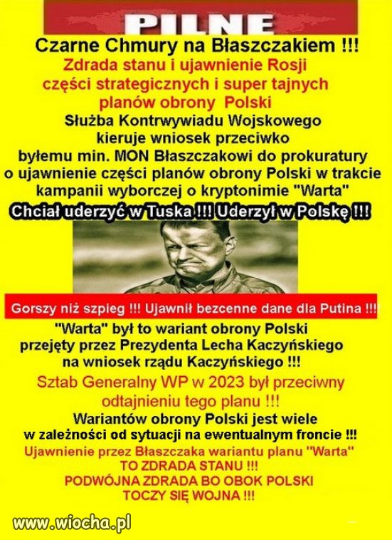Błaszczak w tarapatach. Chodzi o ujawnienie tajnego planu… 