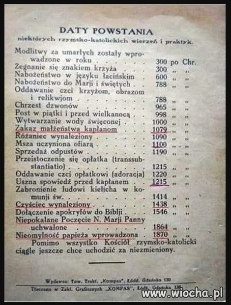 Kościół Katolicki jest niezmienny