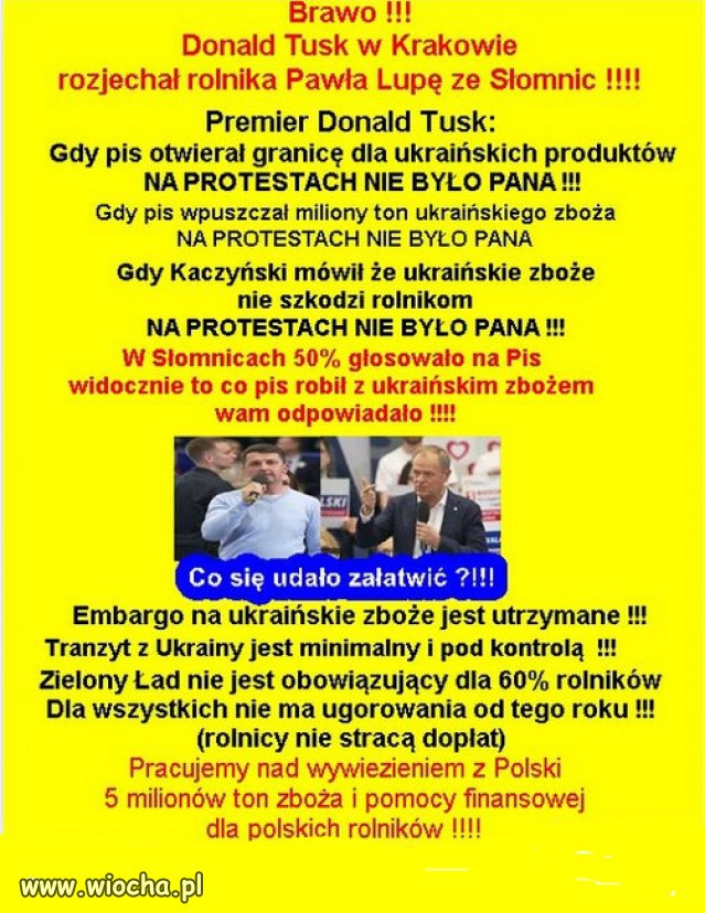 Protesty rolników są organizowane przez pis i konfederację 