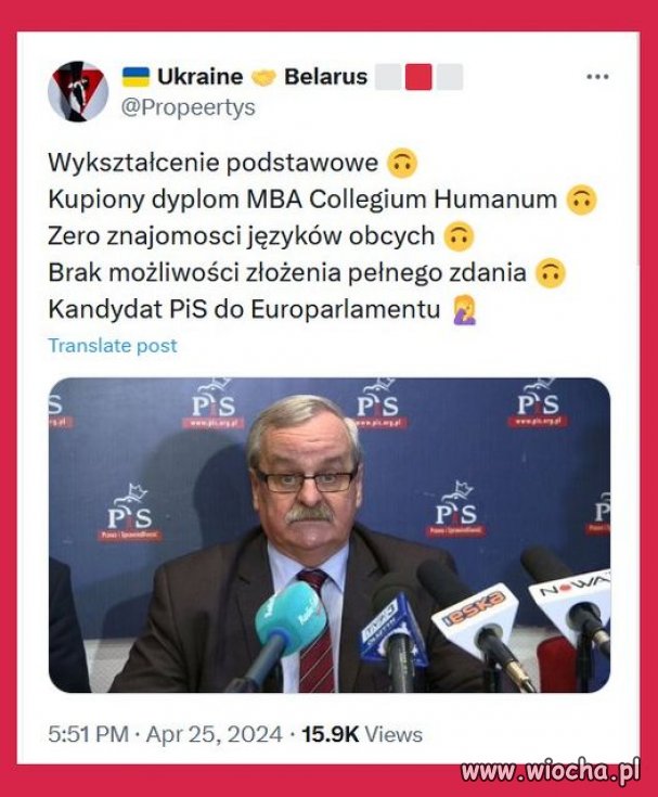 Takich intelektualistów chce PiS wysłać do PE ...