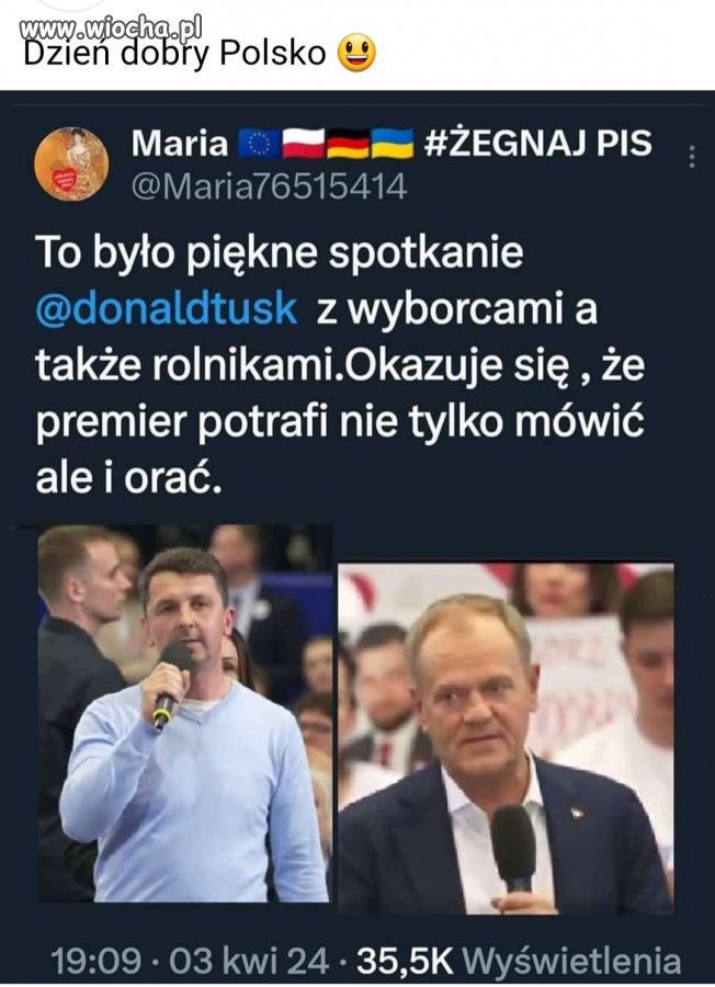 Tusk koncertowo zaorał chłopka 