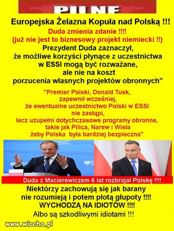 Duda i jego 140 doradcow zmieniaja zdanie...