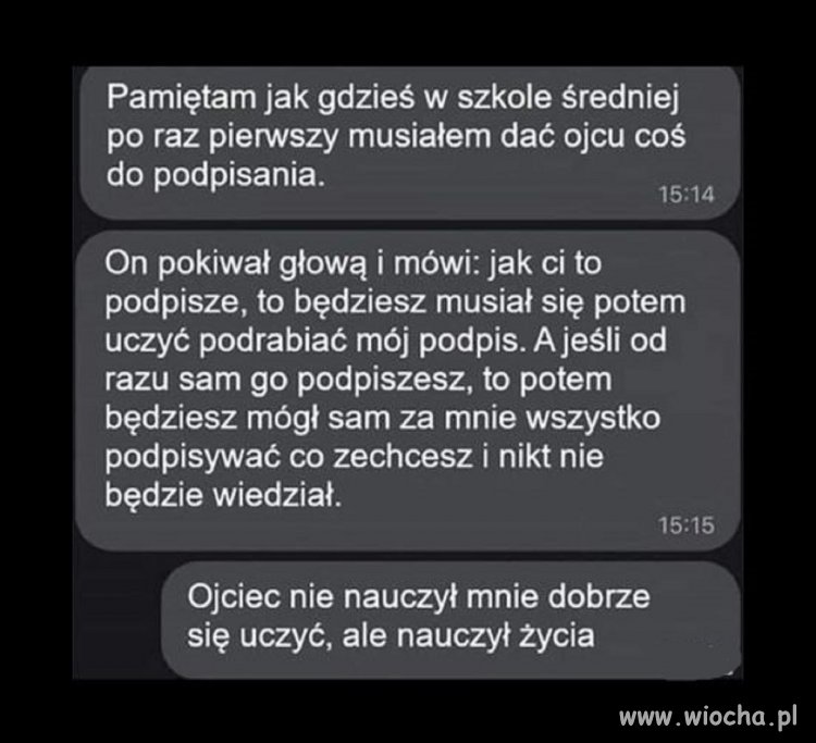 I to jest prawdziwa szkoła życia