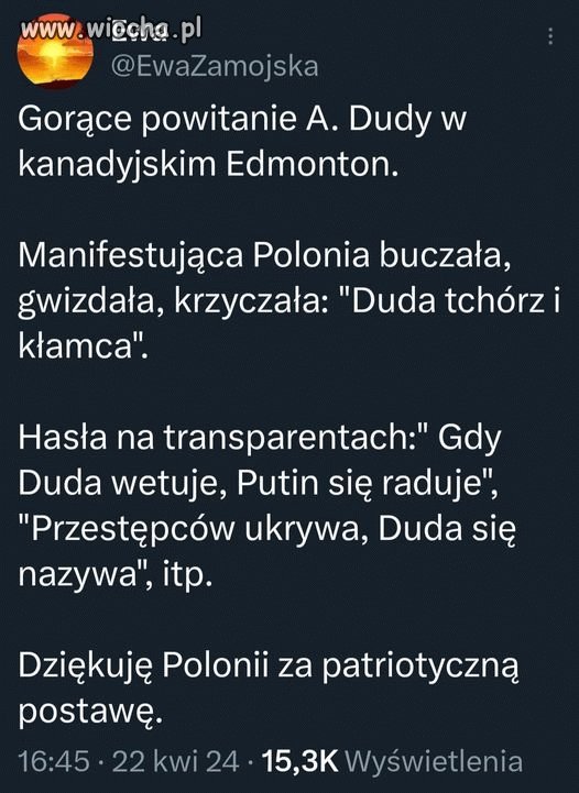 Polonia w Kanadzie powitała Anżeja