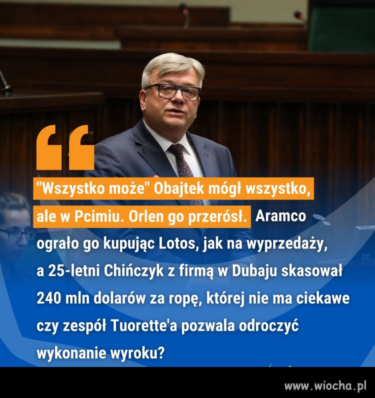 Obajtek się bawił, a straciła na tym Polska, 