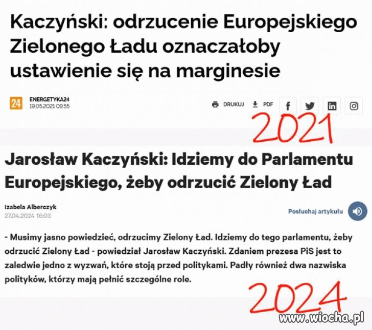 Tyle w temacie zielonego ładu