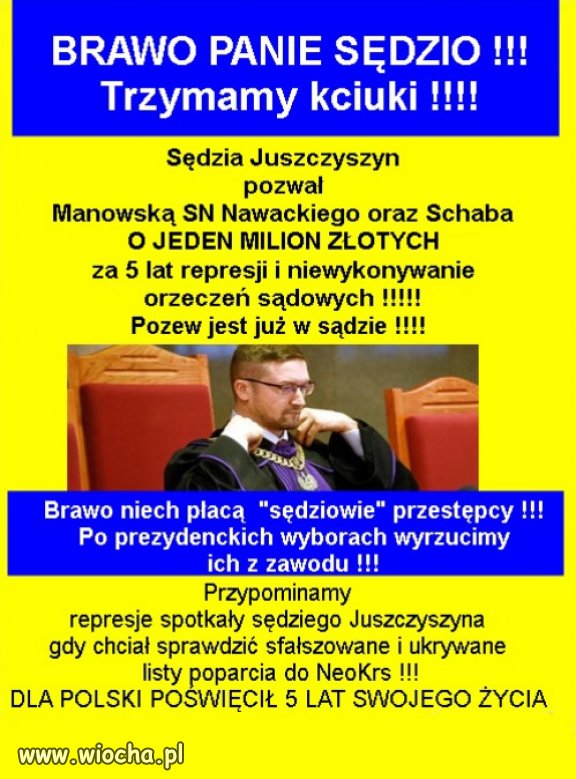 To powództwo prywatne, jeśli wygra zapłacą z własnej kieszeni !!!