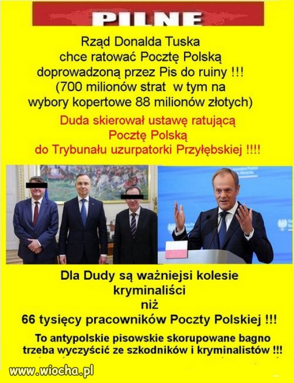 Dywersja marionetki szkodnika Kaczynskiego jest oczywista!