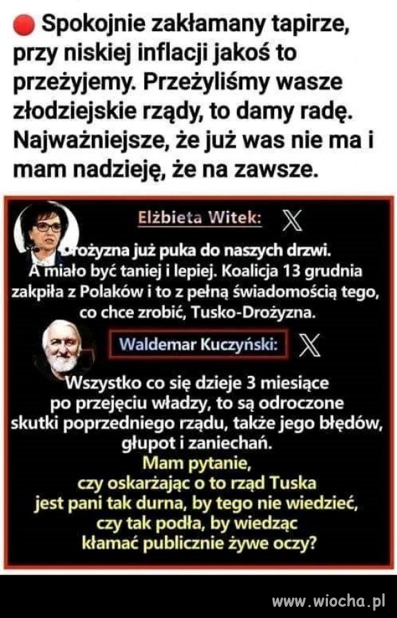 Witkowa znów coś wydaliła. Głupio jak zawsze ...