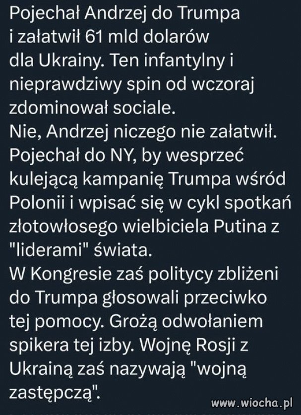 Anżej nic nie załatwił