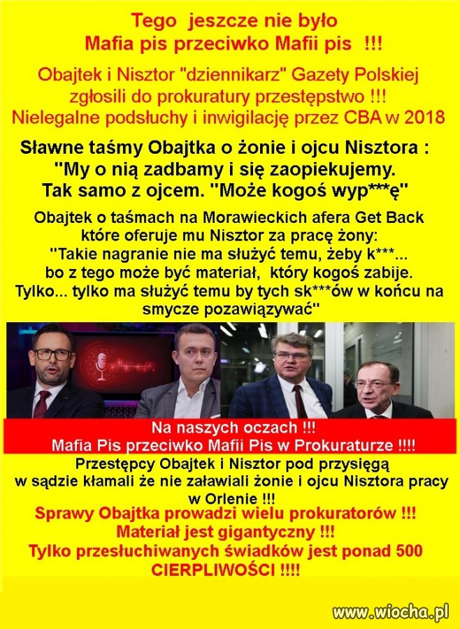 Porachunki mafijne już się rozpoczęły ...