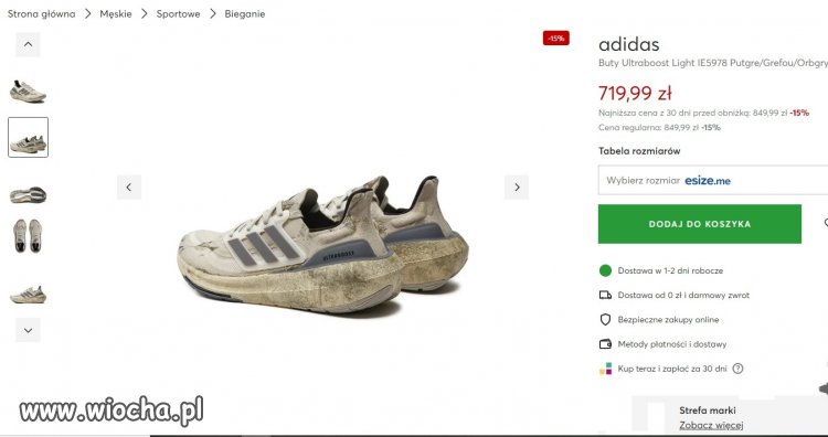 Buty wyglądające jak brudne